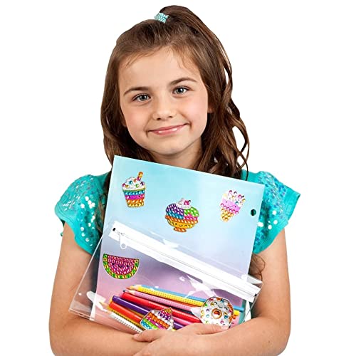 Fadgesy Diamond Painting Kit For Kids,5D Diy Diamond Painting Stickers,Kids For Boys And Girls Ages 4-8,6-12 Birthday Gifts For Girl (Ad-Icecream Animals 24Pcs) #TOP2