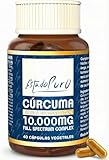 Estado Puro Cúrcuma 40 Cápsulas | Con Pimienta Negra | Alta Potencia 10.000 mg | Full Spectrum Complex | Tongil
