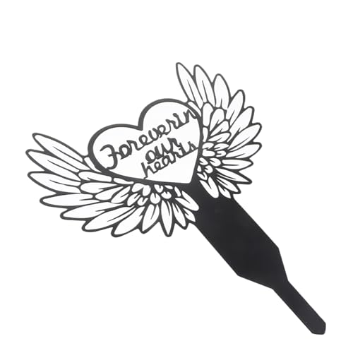 FONDOTIN ペット墓地の山 犬記念庭石 墓地の花瓶 ペットメモリ ガーデンステーク メモ ペットメモリ フォトフレーム 墓地の庭の標識 墓標 お墓の庭杭 墓杭 金属 Black