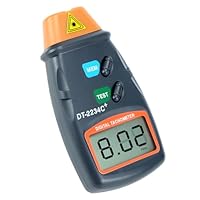 QWORK® Digitaler Drehzahlmesser, berührungsloses Laserfoto-Drehzahlmessgerät, großes LCD-Display, Batterien nicht im Lieferumfang enthalten