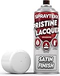 SPRAYTEKK Clear Lacquer Spray Paint | 400ml | Fast-Drying Acrylic Topcoat for Wood, Metal, Plastic & More | Non-Yellowing, UV & Scratch Resistant | Indoor & Outdoor Use (Satin, 1)