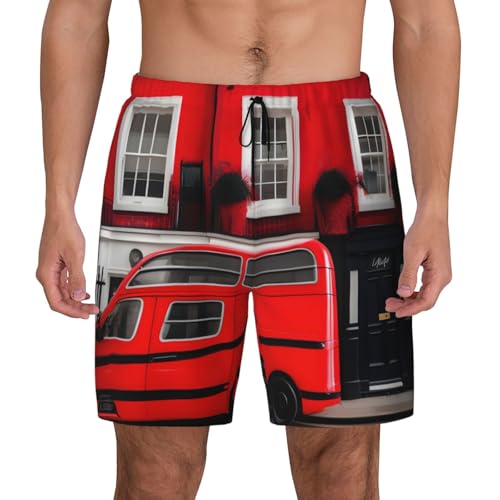 Traje de baño para hombre de secado rápido London Street Print ligero