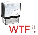 StampExpression - WTF Self Inking Rubber Stamp - Red Ink (A-80068)
