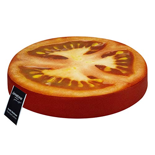 SANDINI Cojín Madera, Frutas, Verduras - Decoración para hogar y jardín - 38 x 6 cm