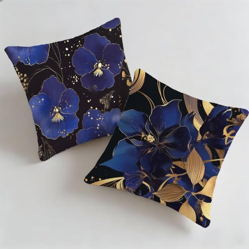 Housse de coussin noir 30x30cm extérieur imperméable lot de 2 - 2