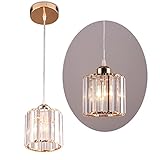 【QUALITÉ SUPÉRIEURE】 Construction robuste, en cristal de haute qualité et en acier inoxydable. Tension: AC110-260V.Compatible avec l'ampoule E26 * 1 lumière (l'ampoule n'est pas incluse).
