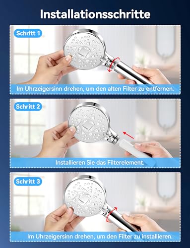 Magichome 20 Stufen Duschfilter for Magichome Duschkopf 2 Pack Duschfilter für Kalkhaltiges Wasser Wasserfilter Dusche zur Entfernung von Chlor