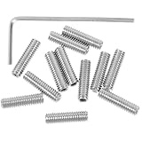 Happyyami 12個 エレキギター用高さ調整サドルネジ 精密ブリッジスクリュー 属製交換部品 六角レンチ付 取付簡単耐久性