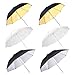 Produktbild 6 x Reflex-/Durchlichtschirm-Set 84 cm, Weiß Transparent Reflektor Studio Schrim, schwarz/Silber Reflektor Regenschirm Reflexschirm schwarz Gold 33 Zoll für Fotografie Studio Video Blitz