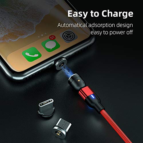 Bojianxin 540° Rotation Magnetic Charging Cable（7-Pack, 1.6Ft/3.3Ft/3.3Ft/6.6Ft/6.6Ft/10Ft/10Ft） Magnetic Usb Cable, 3 In 1 Magnetic Phone Charger Compatible With Micro Usb, Type C Etc #TOP7