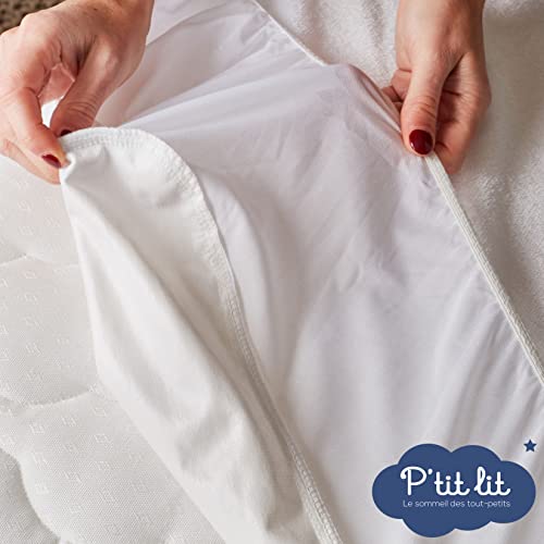P’tit Lit - Bamboo Baby Matratzenschoner | 70x140 cm | Wasserdicht | Oeko Tex | Keine chemische Behandlung | Atmungsaktiv und geräuscharm