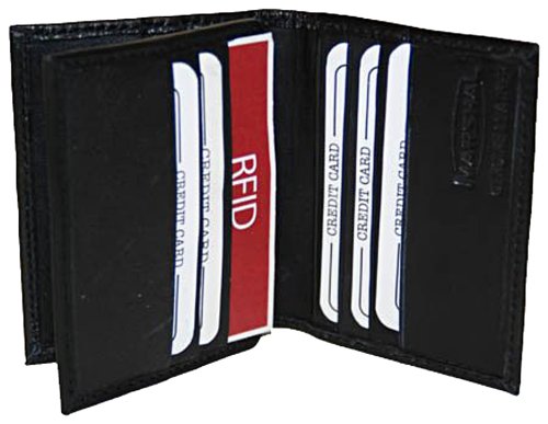 RFID Blocking Credit Card Holder Wallet Black #RFID74 by Marshal® Wallet