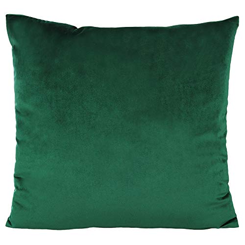 Throw Pillow Covers 18X18 Set Of 2 Emerald Green Velvet Decor Dark Forest Christmas Decorative Xmas Cushion Couch Euro Pillowcases Home Bed Decoration For Sofa Bedroom Office #TOP1