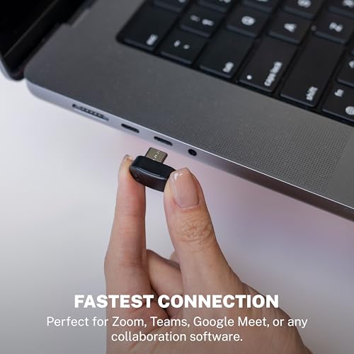 Image of JLab, Go Work Gen 3, Wireless Headset, Boom Microphone, Noise Cancelling Mic, USB-C Dongle, Bluetooth Multipoint, Black