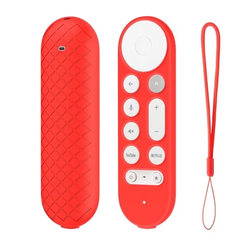 Coque Google TV Streamer 4K 2024 rouge anti-choc évite les chutes du canapé