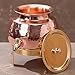 P-TAL Copper Water Dispenser 1.65 Gallons | 100% Pure Copper Pot Heavy Gauge and Hammered with Prefitted Leakproof Brass Spigot, Lid and Stand