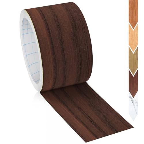 Image of GSCIT Club Walnut Wallpaper, 2.4 inch X 25ft Self Adhesive Wood Grain Repair Tape Walnut Repair Patch for Tables, Chairs, Baseboards, Doors, Windows, Floors, Handicraft DIY.