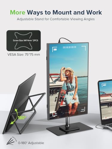 Image of EVICIV Portable Monitor Touchscreen 15.6 inch 10-Point Touch Travel Monitor