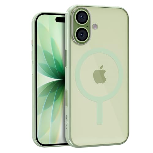 Image of GRIPP Flex Case Compatible with Mag-Safe for iPhone 17 | 6ft Drop-Tested with D30 Tech, Transparent Back, Scratch Resistant, Anti-Yellowing, Raised Camera Edges, Anti-Slip Back Cover - Green