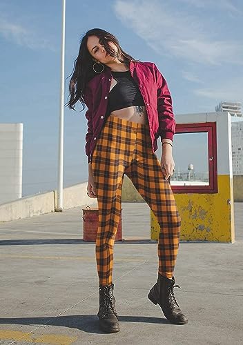 Image of sissycos Women's 80s Leggings Neon Artistic Splash Printed Buttery Soft Stretchy Pants