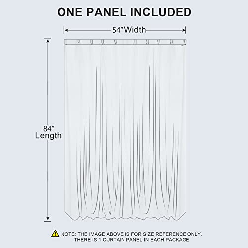 ABCCANOPY Outdoor Patio Sheer Curtains, Breathable Voile Drapes with Grommets for Gazebo, Porch, Pergola, Cabana, Beige, 1 Piece, W54 x L84 Inch - Image 6