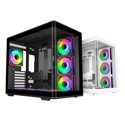 Image of Cooler Master Elite 600 ATX Mid-Tower Case Black | 7X Pre-Installed Reverse ARGB Fans | Tempered Glass Side Panel | 360mm AIO & ATX Mobo Support | USB 3.2 Gen 2x2 Type-C | RTX 50 Series GPU Ready