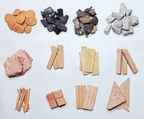 Subhsavitri 2 Kg All Red Colour Mix Slate Pencil Items And Nakumatt Clay Senki Bhuni Billards Chalk Box (10 Sticks)