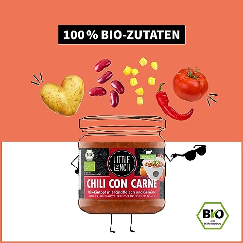 Little Lunch Bio Chili Con Carne | Chilli | 100% Bio-Rindfleisch | Ohne zugesetzten Zucker | Glutenfrei | Laktosefrei | Keine künstlichen Zusätze | Ohne Geschmacksverstärker | 6 x 350g – Bild 5