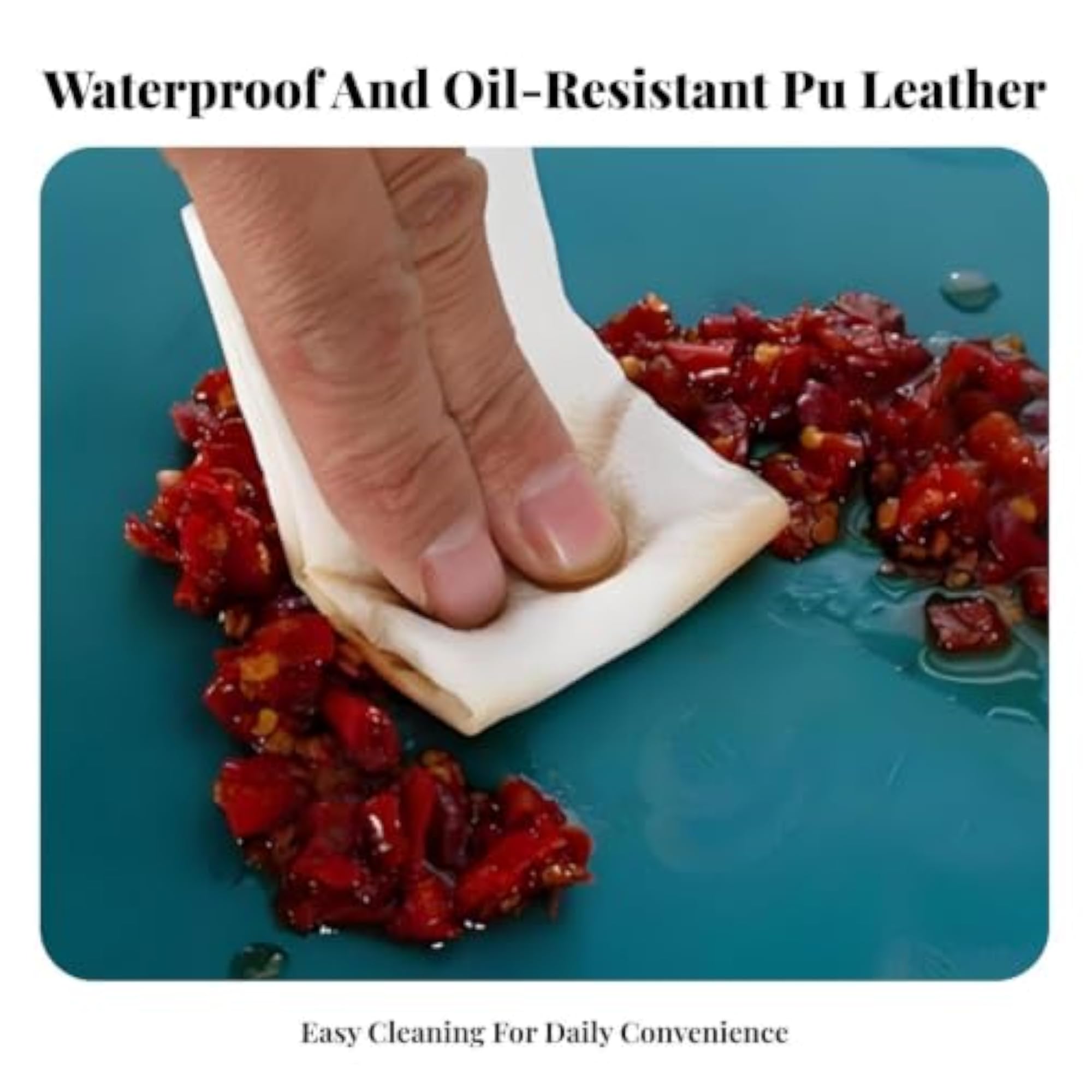 Heating Table Cover, Oil-Resistant PU Leather Protector