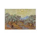 Vincent Van Gogh Leinwand Bilder, Olive Trees with Yellow 