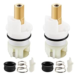 RP25513 faucet stem assembly Replacement Kit for two handle faucet repair kit with RP24096 Cartridge RP4993 Seats Springs RP24097 1/4 Turn stop, 2 Pack