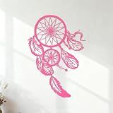 Adesivi artistici in vinile Piume acchiappasogni boeme 35x50cm Dotato di kit di pellicola di trasferimento Rosa