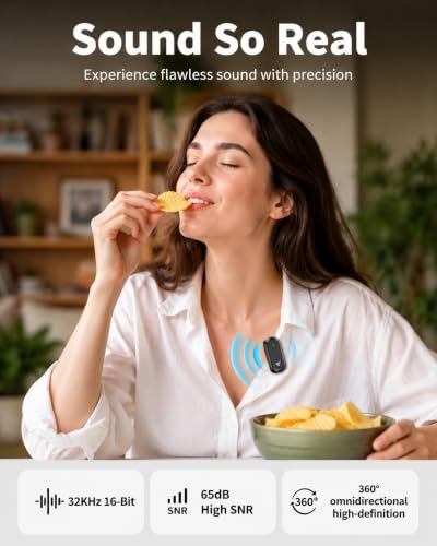 Image of VELOMAX Mini Microphone Mic Wireless for YouTube, Magnetic Mic Wireless for Vlogging Type C Plug & Play Recording Mics for Video Live Streaming 65FT Range Stable Connection for Android /PC /iPad
