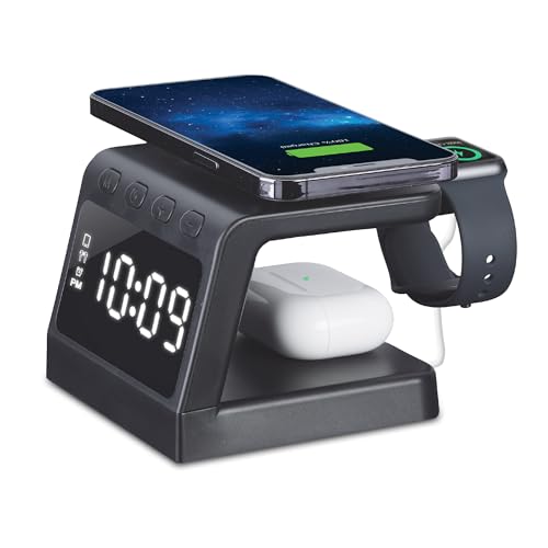Timex Alarm Clock with Fast Wireless Charging Station for iPhone ...