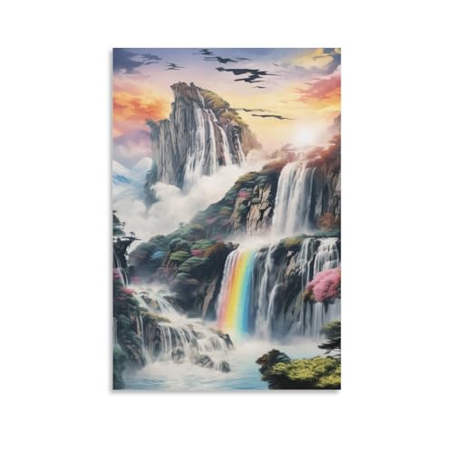 Pinturas murales de cascada para decoracion de dormitorios 1