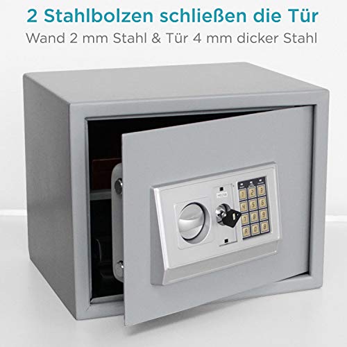 Foto von SAFE 3992 Tresor mit Zahlenschloss MIDI - Kleiner Tresor mit Zahlencode und Schlüssel - B 380 x T 300 x Höhe 300 mm 13 KG