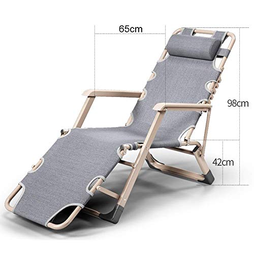 Chaises de jardin inclinables supporte 200 kg en structure gris robuste - 3