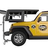 Hard Top Remover Lift for Jeep Wranglers: 1997-to-Present JK JKU JL JLU TJ CJ, 2&4 Door Lifted Jeeps, 4 Door Bronco. Easy Assembly. One Person System. Hardtop Removal/Installation in Minutes. Patented
