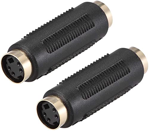 XYWHPGV Connettore S-Video a 4 terminali da femmina a femmina Connettore adattatore per cavo audio video stereo 2 pezzi(9be4d 560aa 60517 04c3b 94aa7 1e341