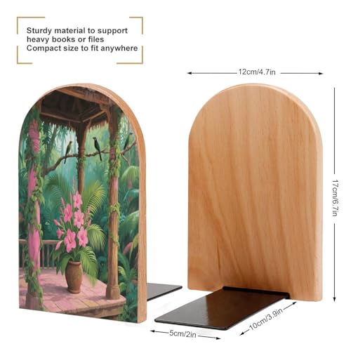 Organizador de libros tropical para estantes del salón y despachos modernos 3