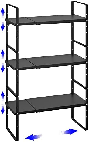 Amazon.com: Jozsi Expandable Cabinet Shelf Organizer Riser for Kitchen ...