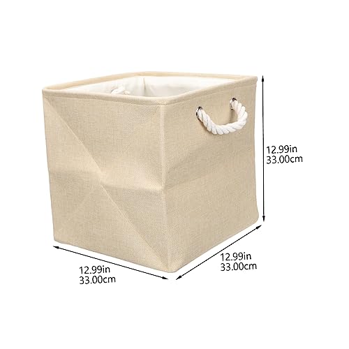 Alipis Folding Laundry Basket Folding Storage Bins Square Baskets For Storage Large Laundry Basket Kids Storage Organizer For Toys Nursery Organization Bathroom Laundry Basket Storage Box #TOP6