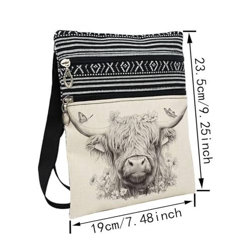 Animal Crossbody Handbag Elephant Wolf Horse Squirrel Panda Cattle Butterfly Owl Frog Capybara Present for Woman2