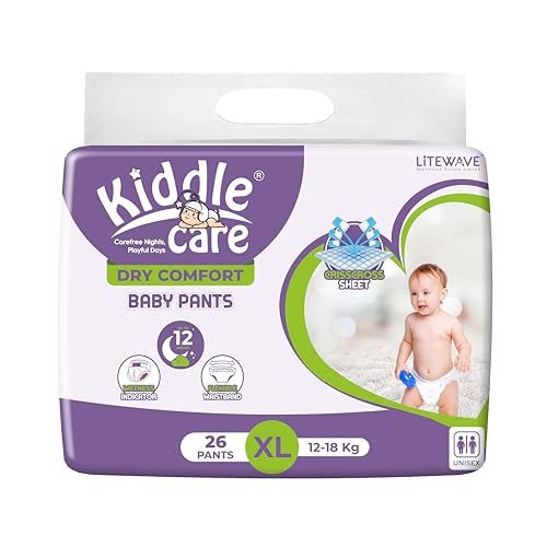 Image of Dry Comfort Baby Diaper Pants Advanced Soft |Extra Large (XL) | 12-18 Kg |Pack of 1 |26 Pieces| Up to 12 Hours Protection, Prevents Leakage, Wetness Indicator