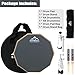 EASTROCK Practice Drum Pad Stand Bundles, 12 Inches Double Sided Silent Rubber Drum Pad, Rubber Dumb Drum with Drum Stand, 2*Drumsticks and Storage Bag for Beginners,gray