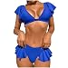Parte De Abajo Bikini Culote Traje de baño de Mujer Color sólido Traje de baño Dividido de Dos Piezas Traje de baño de Entrenamiento de Cintura Alta Trajes De Baño Mujer Bonitos