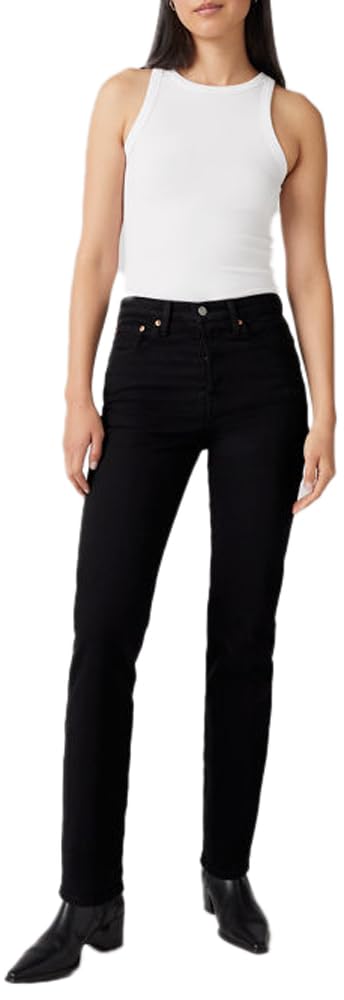 Levi's Wedgie Straight Pants Donna, Black Sprout, 25W / 26L
