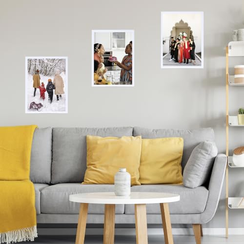Image of JCJMY 14x17 Picture Frame White for Poster Photo Picture, Horizontal and Vertical Formats for Wall Hanging, 14 x 17 Wall Gallery Poster Photo Frame for 14 by 17 Photos Posters, White