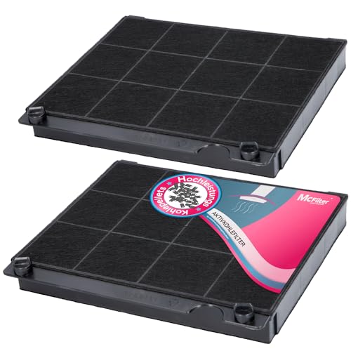 McFilter I 2x filtre à charbon actif pour hotte aspirante adapté pour Elica CFC0141529, AEG/Zanker/Zanussi 9029793818, Type15, E3CFE15, filtre pour hotte aspirante