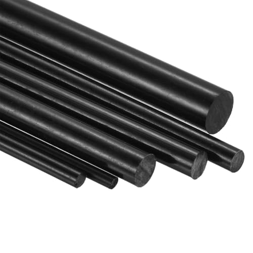 Purzen Round ABS Plastic Rod Hobby and Industry Perfect for Hobby Model Making, Prototype Development, Equipment Repair,20mmx500mm（2pcs）